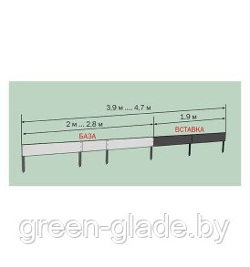 Вставка к оцинкованному бордюру (грядке) длина 2 м, ширина 0.7 м - фото 2 - id-p52395108