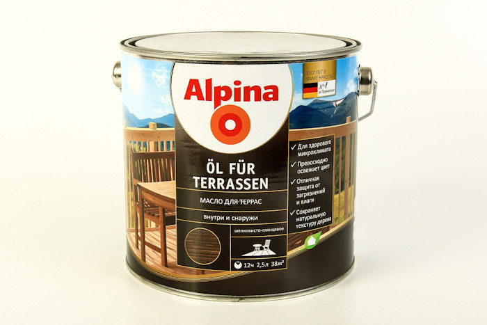 Alpina Масло для террас 0,75 л (темное)