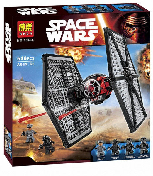 Конструктор Bela 10465 (аналог LEGO Star Wars 75101) TIE Истребитель особых войск Первого Ордена, 548 деталей