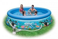 Надувной бассейн INTEX Ocean Reef Easy Set Pool 54902 (28126) 305 x 76 см с фильтрующим насосом