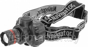 Фонарь налобный Navigator 94 950 NPT-H03-3AAA  3 режима, фокус, 1LEDx1Вт