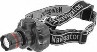 Фонарь налобный Navigator 94 950 NPT-H03-3AAA 3 режима, фокус, 1LEDx1Вт