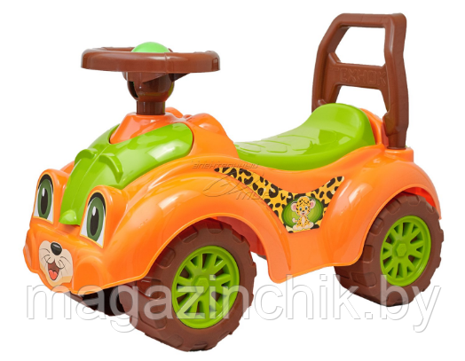 Детская машинка-каталка 3268 Технок Леопард (толокар), со спинкой и багажником - фото 2 - id-p52510534