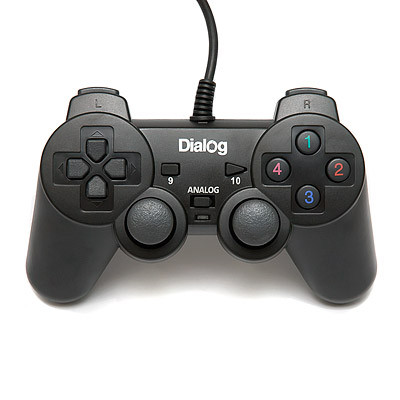 Проводной геймпад Dialog GP-A11 Action - вибрация, 12 кнопок, USB