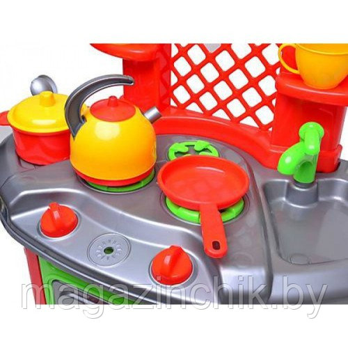 Детская игровая кухня Технок 0847 с посудкой, 25 предметов - фото 2 - id-p52511399