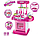 Детская игровая кухня 008-58, электронная кухня, со светом и звуком, в чемоданчике Kitchen Set 008-58, розовая, фото 2