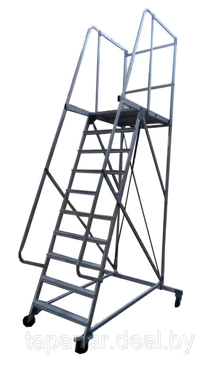 Лестница с платформой алюминиевая ЛП-110