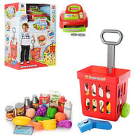 Детский магазин с кассовым аппаратом и набором продуктов