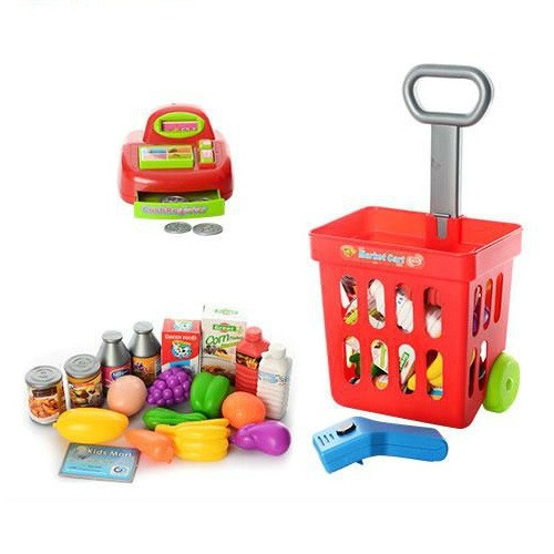 Детский магазин с кассовым аппаратом и набором продуктов - фото 2 - id-p52534732