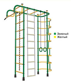 Детский спортивный комплекс Пионер-2М ПВХ зелено-желтый