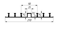 Гидрошпонка ОДР-270К25, Резина, ширина 270мм. Шов 25мм