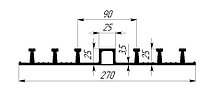 Гидрошпонка ОДР-270К25, Резина, ширина 270мм. Шов 25мм