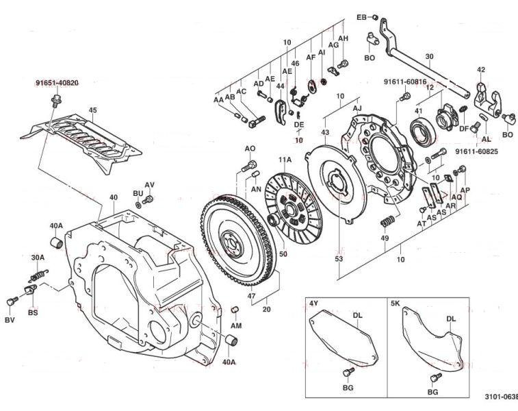 Диск сцепления (крупный шлиц) TOYOTA 1-1,5-1,8-2-3 т. № 312702336071