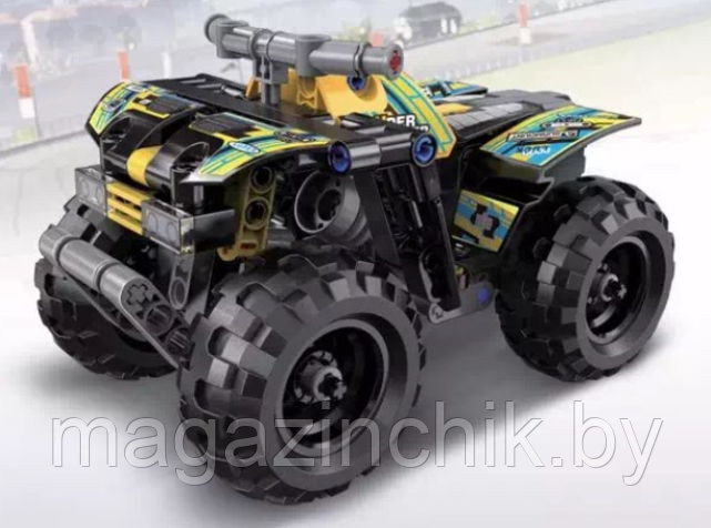 Конструктор Decool 3416 Квадроцикл с инерционным механизмом 148 дет. аналог Лего Техник (LEGO Technic 42034) - фото 3 - id-p52570805