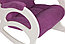 Кресло-качалка модель 4 каркас Венге ткань Verona Antrazite Grey без лозы ﻿ VERONA CYKLAM - ТКАНЬ ВЕРОНА / ВЕЛЮР, фото 3