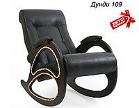 Кресло-качалка модель 4 каркас Венге экокожа Дунди-108 с лозой DUNDI 109 - ЭКОКОЖА