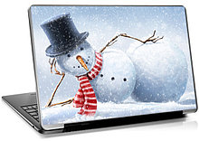 Наклейка на ноутбук «Снеговик»
