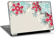 Наклейка на ноутбук «Снежинки 1»
