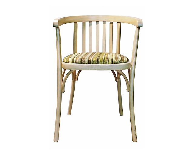 Кресло деревянное венское с мягким сидением Алекс Люкс (КМФ 250-01), краситель 327
