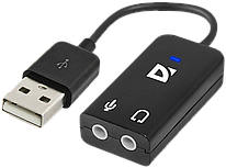 Внешняя USB звуковая карта Defender Audio USB USB - 2х3,5 мм jack, 0.1 м аудиокарта