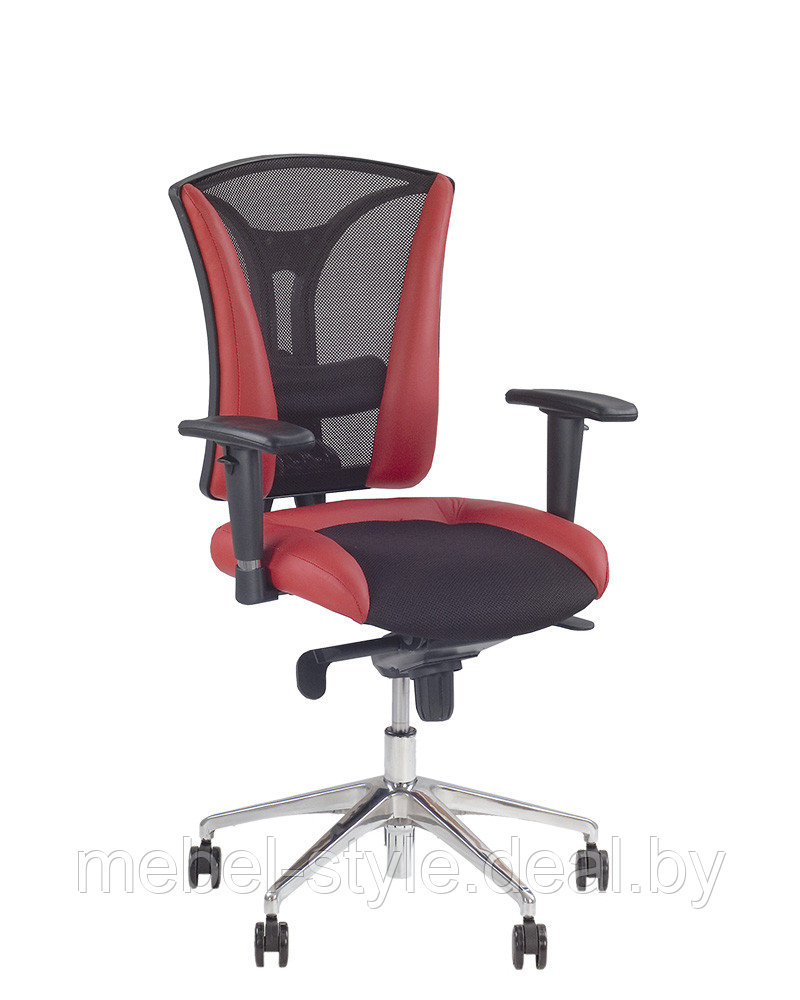 Кожаное кресло ПИЛОТ R для работы менеджера и дома, стул PILOT R Chrome в коже LE - фото 3 - id-p29049197