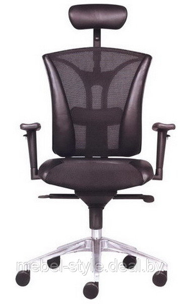 Кожаное кресло ПИЛОТ R HR Net для работы менеджера и дома, стул PILOT R HR Net Chrome в ткани - фото 9 - id-p51347216