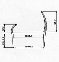 Уплотнитель для ворот В=50мм