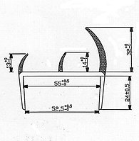 Уплотнитель для ворот  В=55мм