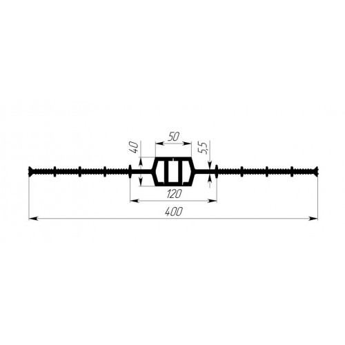 Гидрошпонка ЦД-400К50, ПВХ, ширина 400мм