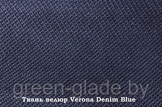 Кресло-качалка модель 4 каркас Венге экокожа Дунди-108 с лозой VERONA DENIM BLUE - ТКАНЬ / ВЕЛЮР