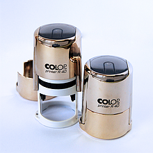 Печать - Автоматический корпус для круглой печати Colop R40 gold диаметр 40 мм + клише