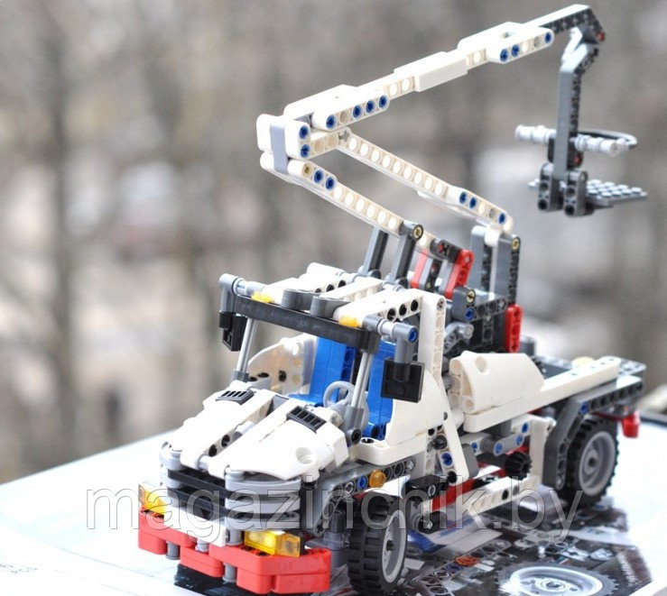 Конструктор Decool 3350 Погрузчик (Автоподъемник с люлькой) 592 дет. аналог Лего Техник (LEGO Technic) 8071 - фото 5 - id-p52871612
