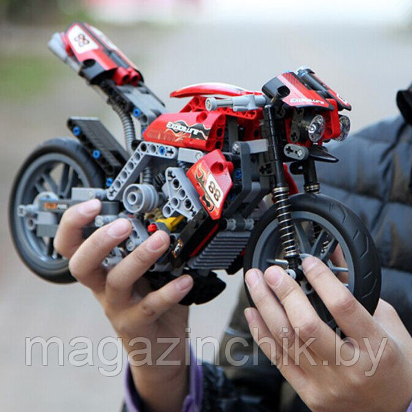 Конструктор Decool 3353 Мотоцикл 431 дет. аналог Лего Техник (LEGO Technic 8051) - фото 2 - id-p52871631