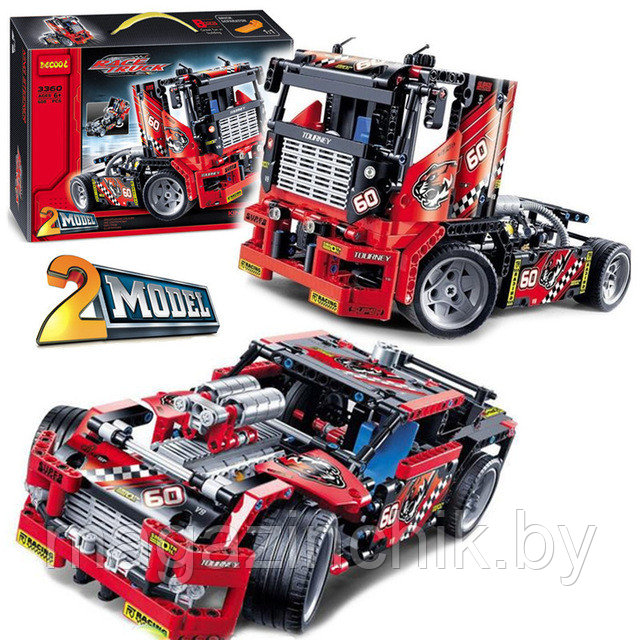 Конструктор Decool 3360 Гоночный грузовик 2 в 1 608 дет. аналог Лего Техник  (LEGO Technic 42041) (ID#52871784), цена: 98 руб., купить на Deal.by