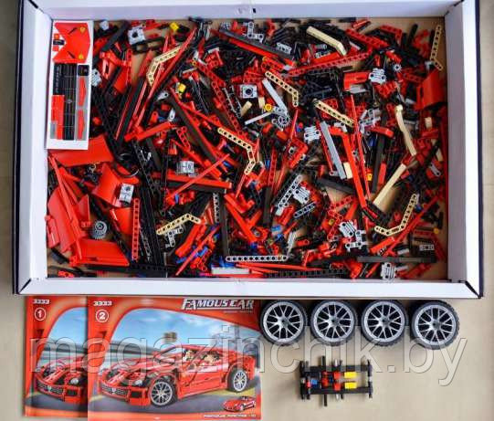 Конструктор Decool 3333 Феррари 599 GTB Фиорано 1:10 1322 дет. аналог Лего Техник (LEGO Technic 8145) - фото 5 - id-p52880822