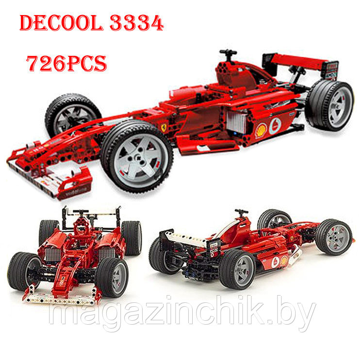 Конструктор Decool 3334 Formula 1 Ferrari 1:10, 726 дет. аналог Лего Техник (LEGO Technic) - фото 2 - id-p52881394