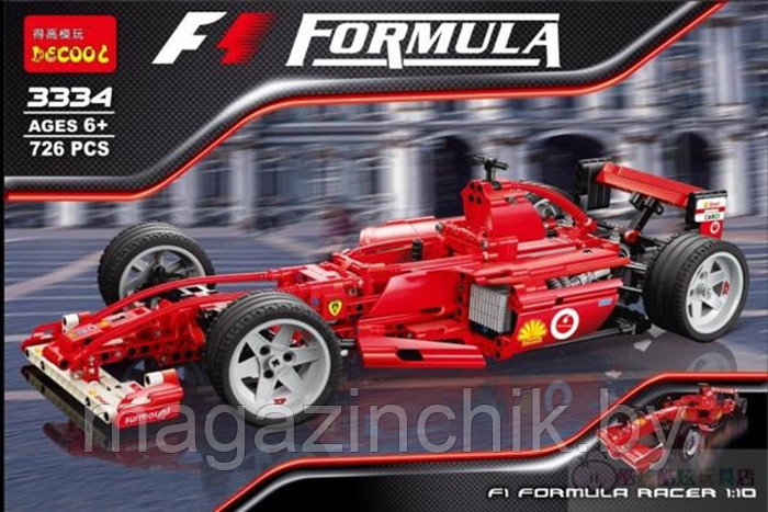 Конструктор Decool 3334 Formula 1 Ferrari 1:10, 726 дет. аналог Лего Техник (LEGO Technic) - фото 1 - id-p52881394