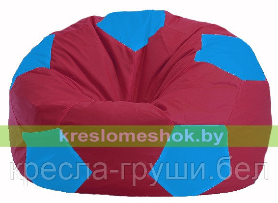 Кресло мешок Мяч бордовый - голубой М 1.1-310, фото 2