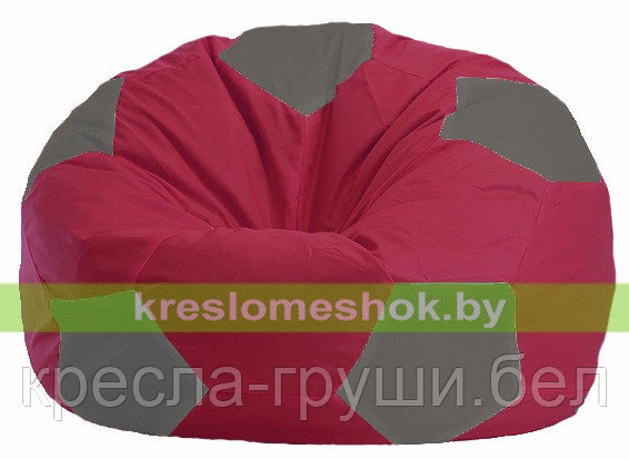 Кресло мешок Мяч бордовый - серый 1.1-303, фото 2