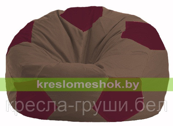 Кресло мешок Мяч коричневый - бордовый  1.1-318