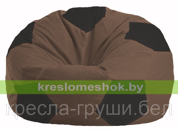 Кресло мешок Мяч коричневый - чёрный 1.1-454, фото 2