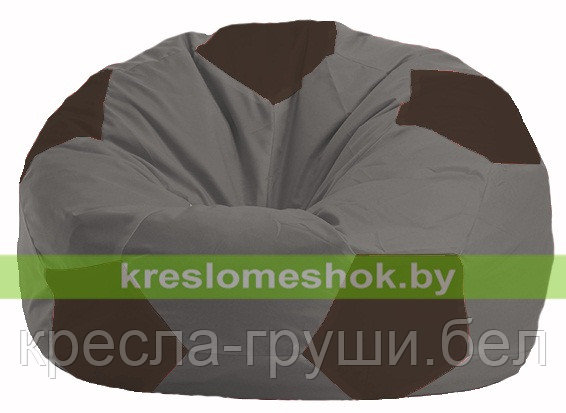 Кресло мешок Мяч серый - коричневый 1.1-340, фото 2