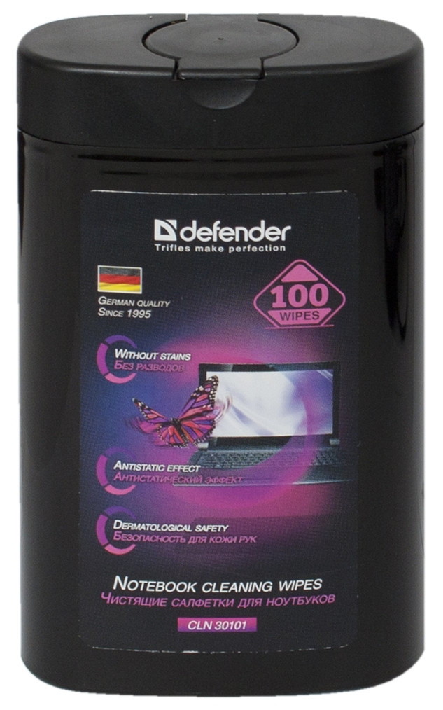 Салфетки для экранов Defender CLN 30101 Pro 100 шт, мини-туба - фото 1 - id-p52886320