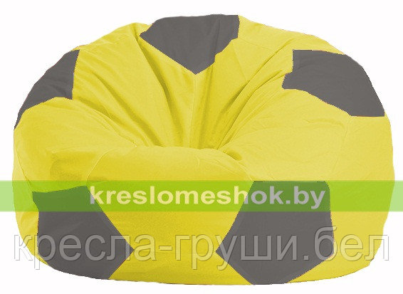 Кресло мешок Мяч жёлтый - серый 1.1-465
