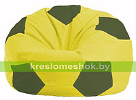 Кресло мешок Мяч жёлтый - тёмно-оливковый 1.1-250