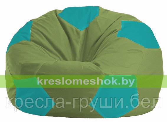 Кресло мешок Мяч оливковый - бирюзовый М 1.1-230, фото 2