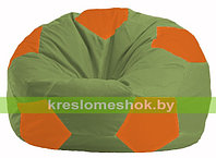 Кресло мешок Мяч оливковый - оранжевый М 1.1-227