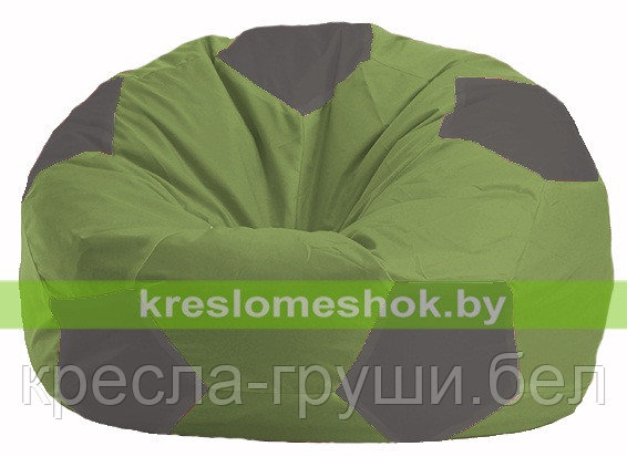 Кресло мешок Мяч оливковый - серый М 1.1-224