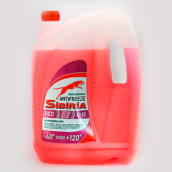 Антифриз Sibiria G-12 -40 красный 5кг ANTIFREEZE R G12 5KG - фото 1 - id-p49154390