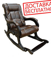 Кресло-качалка с подножкой модель 77 каркас Венге экокожа Дунди-112 ANTIK CROCODILE - ЭКОКОЖА (репилия)